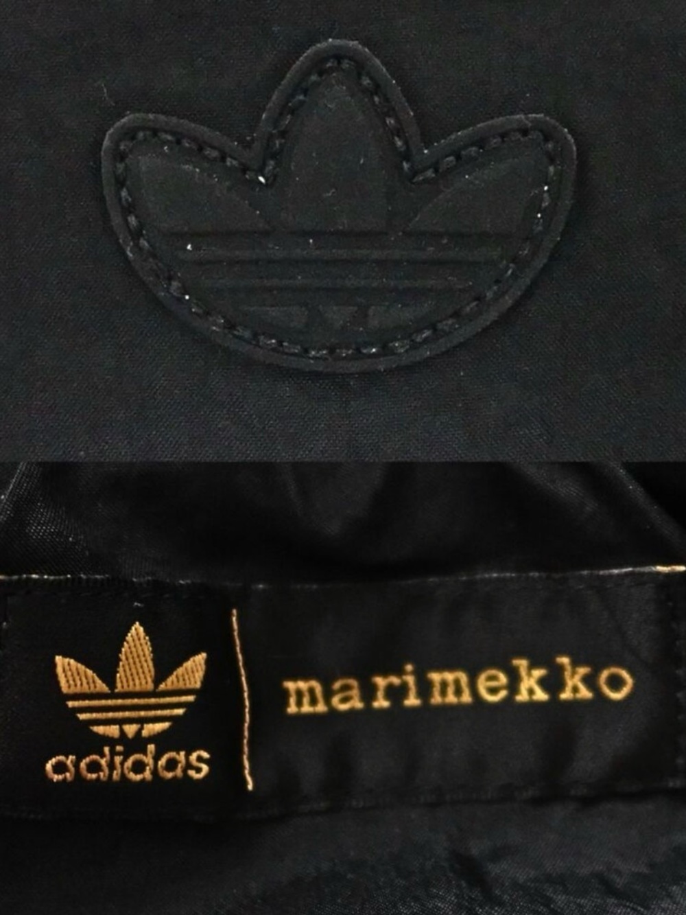 Adidas x Marimekko Black & Gold Floral Wide Leg Pull On Athletic Pants Size S - Picture 5 of 5